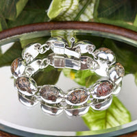 Vintage Sterling Leopard skin Jasper bracelet