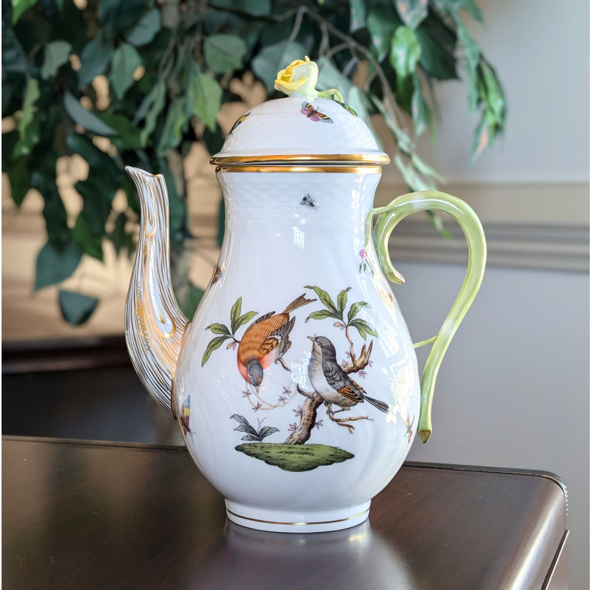 Herend "Rothschild Bird" Large Coffee Pot