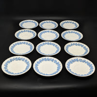 Wedgwood "Lavender on Cream" Shell Edge 24pc Footed Cup & Saucer Set