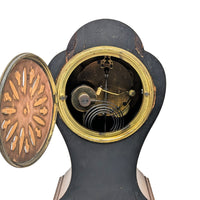 Hennegen Bates Seth Thomas Fleur-De-Lis Inlaid Mantle Clock