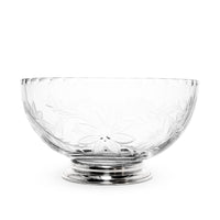 Antique Sterling Silver Footed Cut Crystal Centerpiece Bowl
