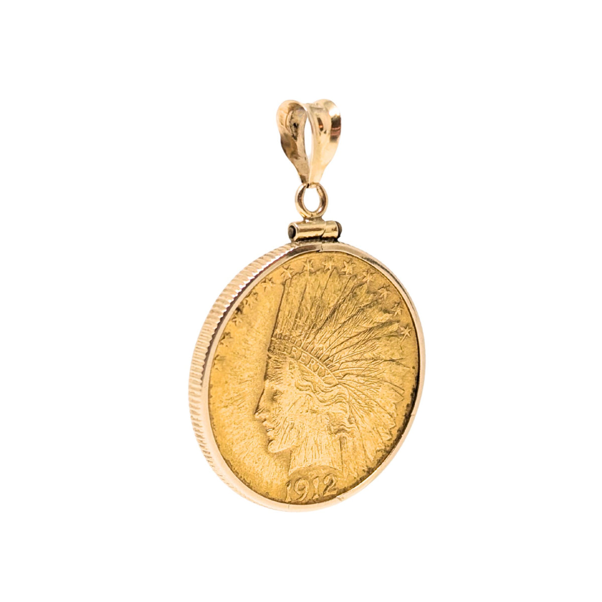 1912-S US $10 Gold Indian Pendant