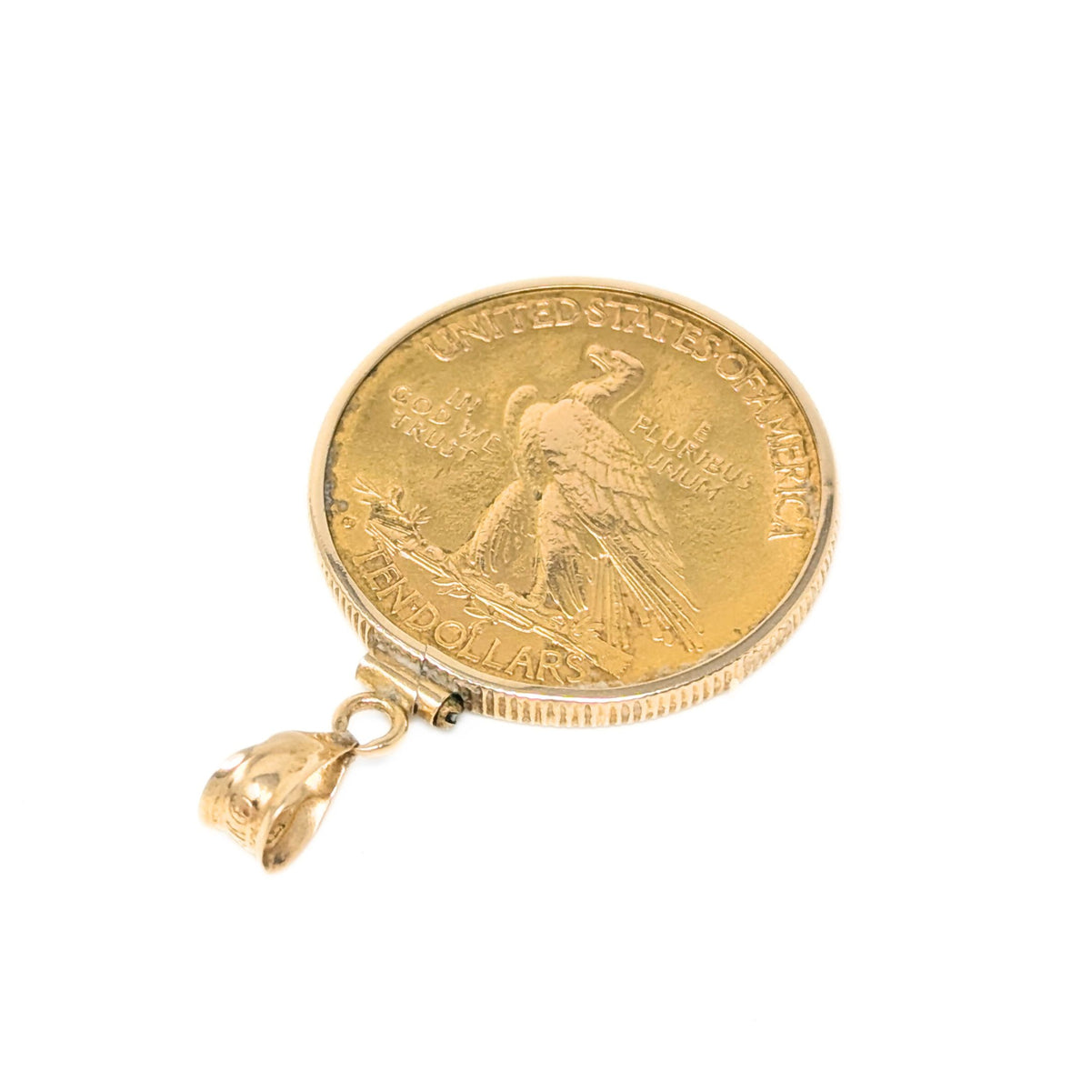 1912-S US $10 Gold Indian Pendant