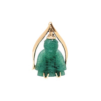 10K Gold & Green Jade 1950’s Buddha Pendant/Charm