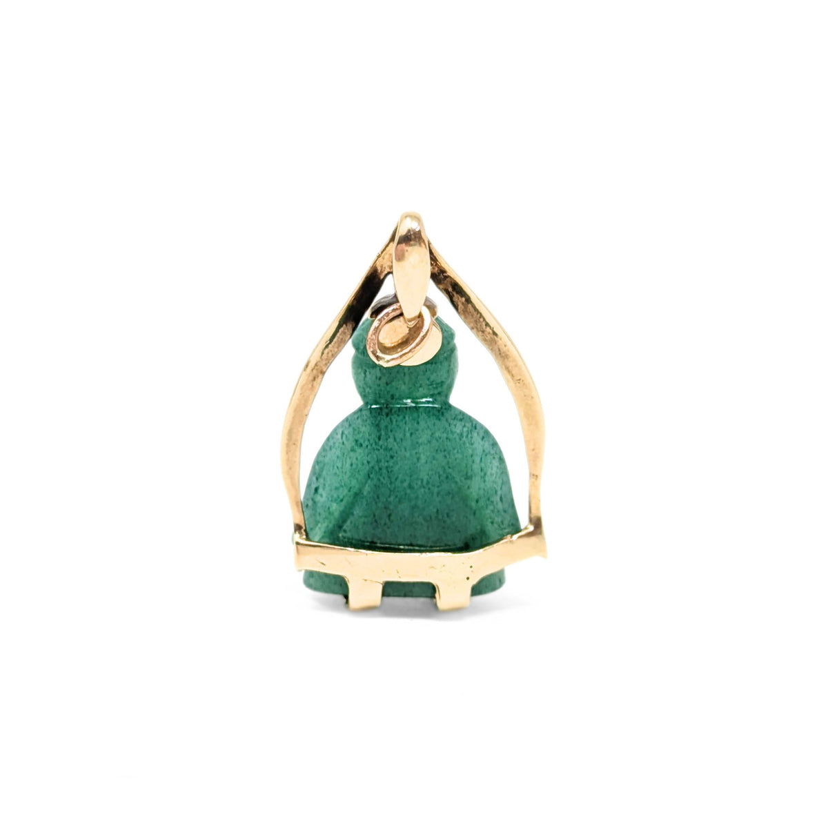 10K Gold & Green Jade 1950’s Buddha Pendant/Charm