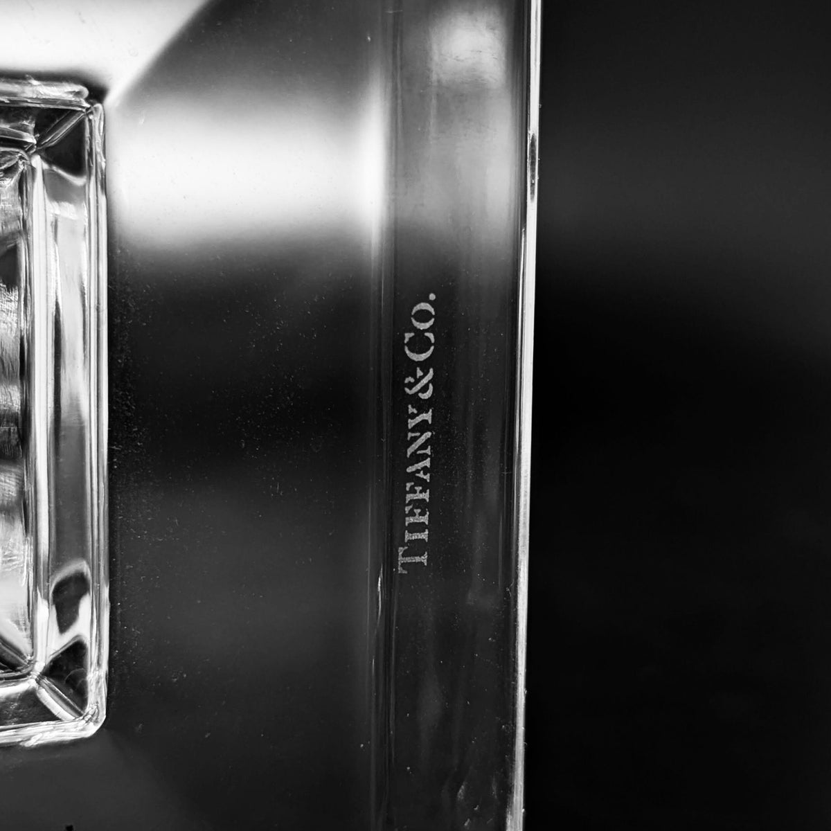 Tiffany & Co. Classic Glass Pair of Candlesticks W/ Box