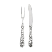 S. Kirk & Son Inc. "Repoussé" Sterling Silver/ Stainless Blade 2pc Carving Set