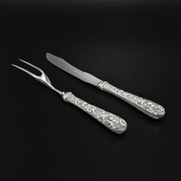 S. Kirk & Son Inc. "Repoussé" Sterling Silver/ Stainless Blade 2pc Carving Set