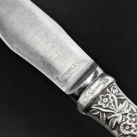 S. Kirk & Son Inc. "Repoussé" Sterling Silver/ Stainless Blade 2pc Carving Set