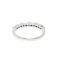 Rosy Blue 10K White Gold .25tcw Diamond Anniversary Band - Size 5.75