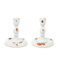 Herend "Market Garden" Pair of Tall Candlesticks