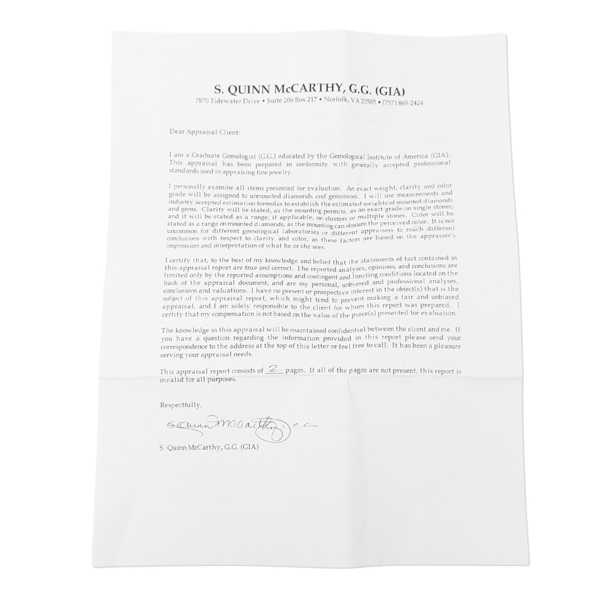 Antique Platinum & Diamond Filigree Ring - Size 7 W/ Papers