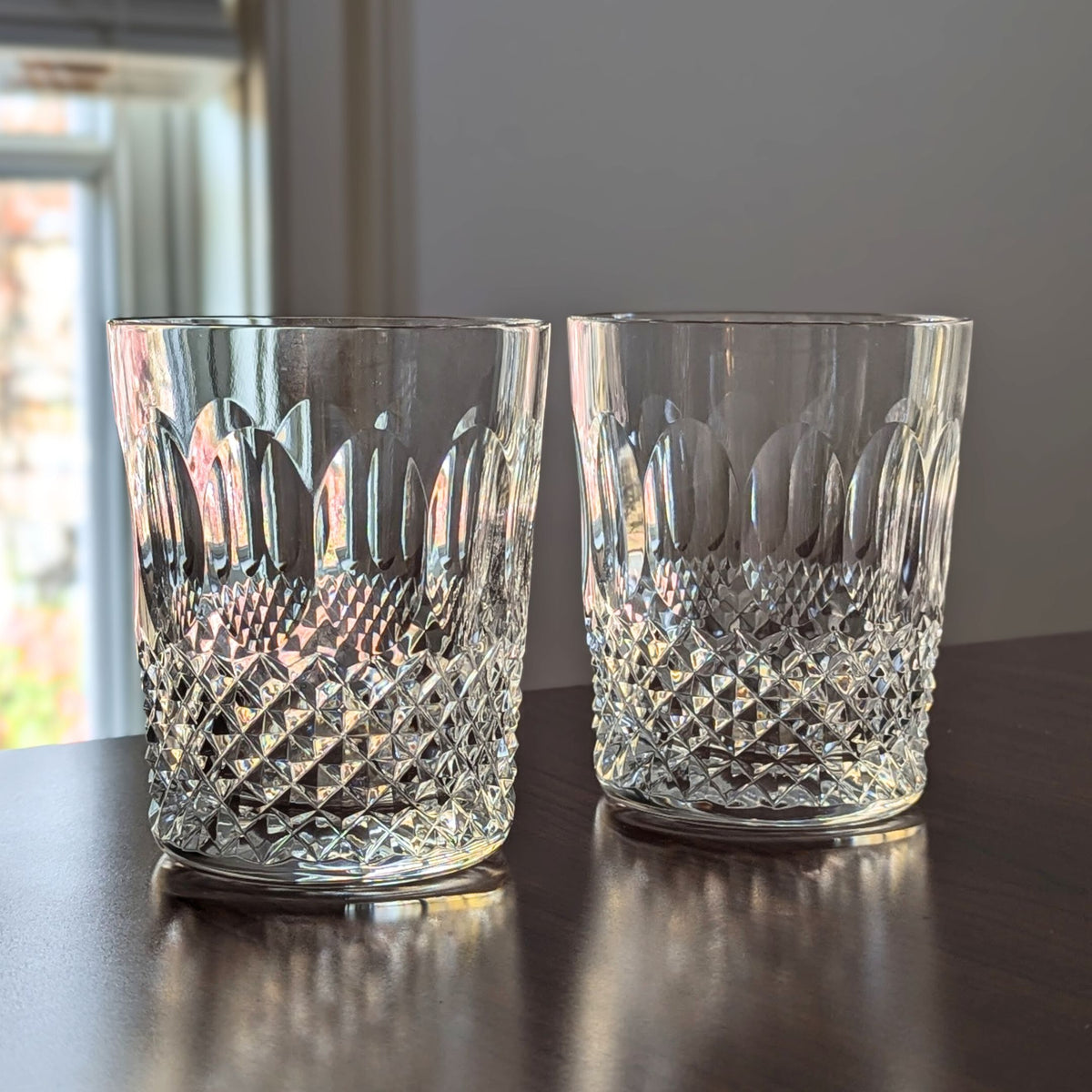 Waterford Crystal "Colleen" Pair of Double Old Fashioned Glasses