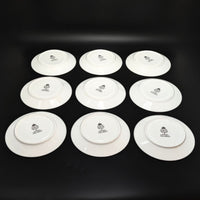 Royal Worcester "Holly Ribbons" Set of 10 Cups & 9 Saucers
