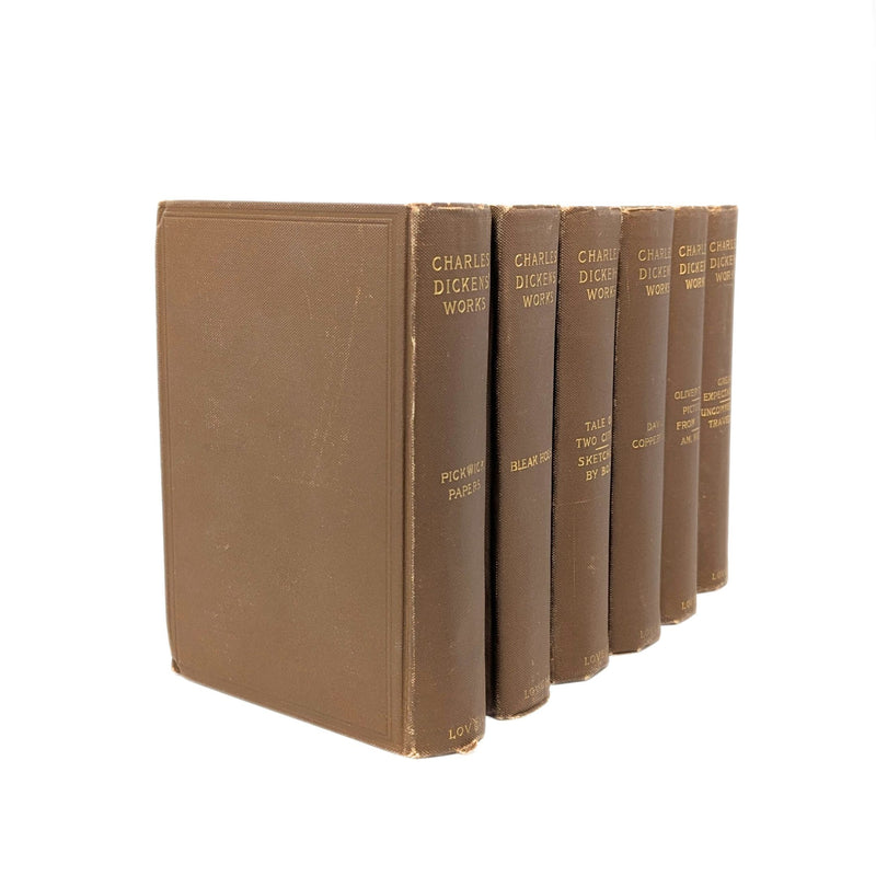 6 Volumes of Charles Dickens' Works, Published c. 1890