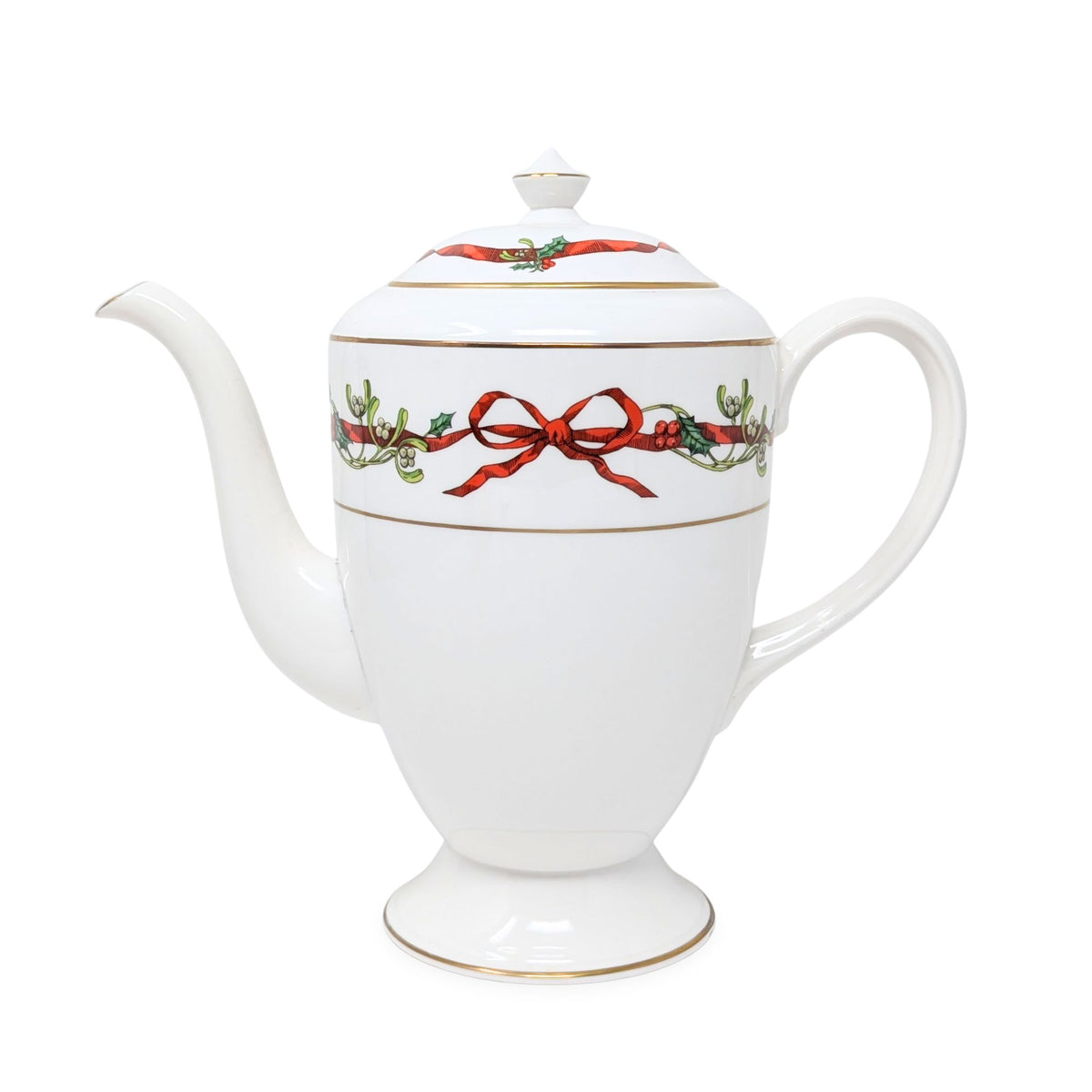 Royal Worcester "Holly Ribbons" Coffee Pot