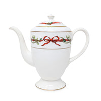 Royal Worcester "Holly Ribbons" Coffee Pot