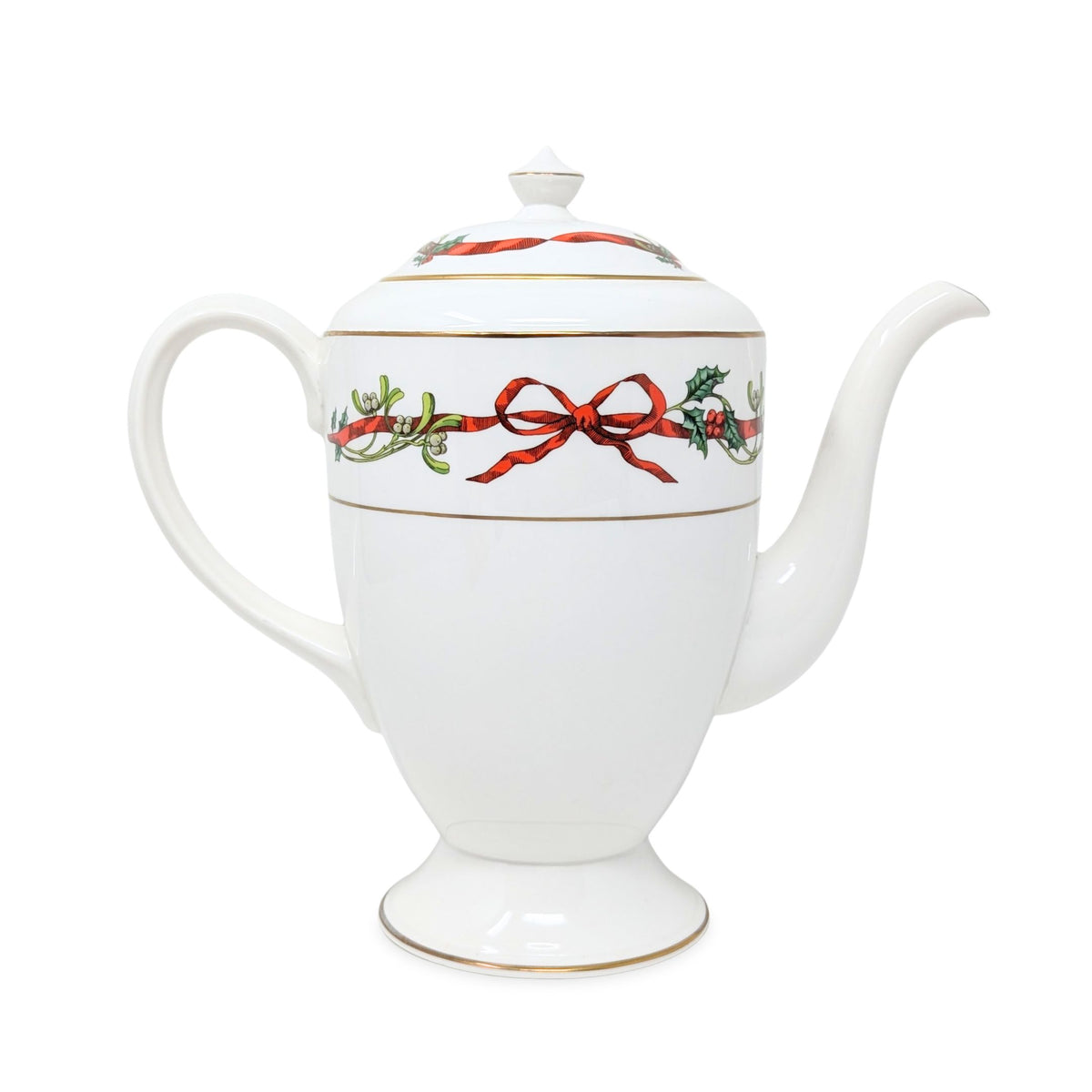 Royal Worcester "Holly Ribbons" Coffee Pot