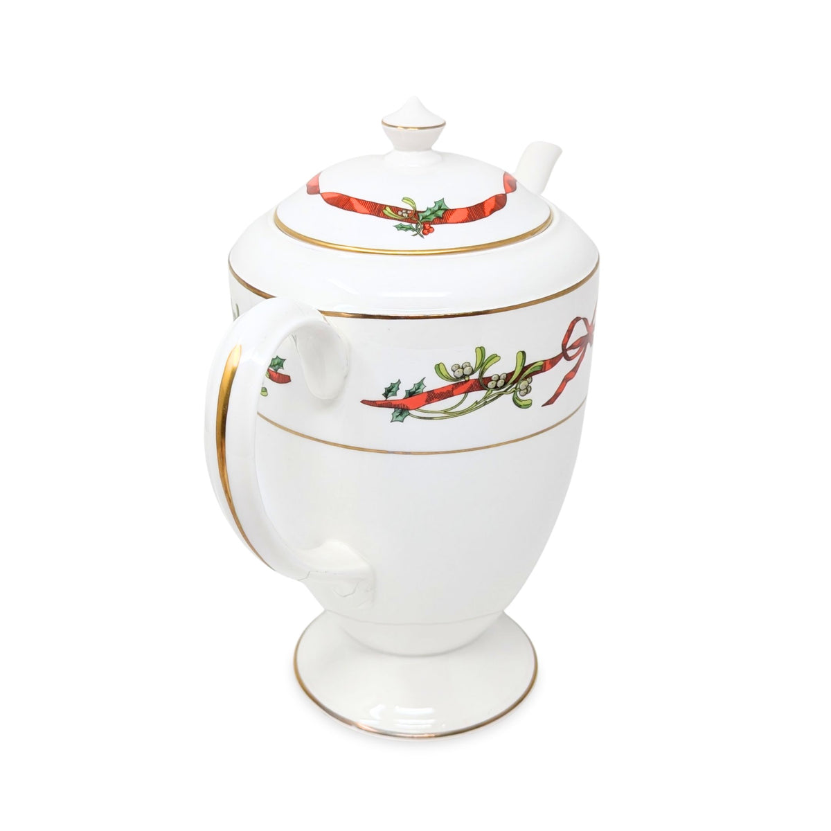 Royal Worcester "Holly Ribbons" Coffee Pot