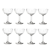 Noritake "Bamboo" Mid-Century Champagne Glasses (Set of 8)