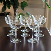 Noritake "Bamboo" Mid-Century Champagne Glasses (Set of 8)