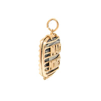 12K Gold Mad Money Caged US Dollar Pendant/Charm