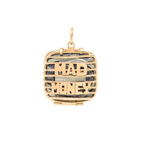 12K Gold Mad Money Caged US Dollar Pendant/Charm