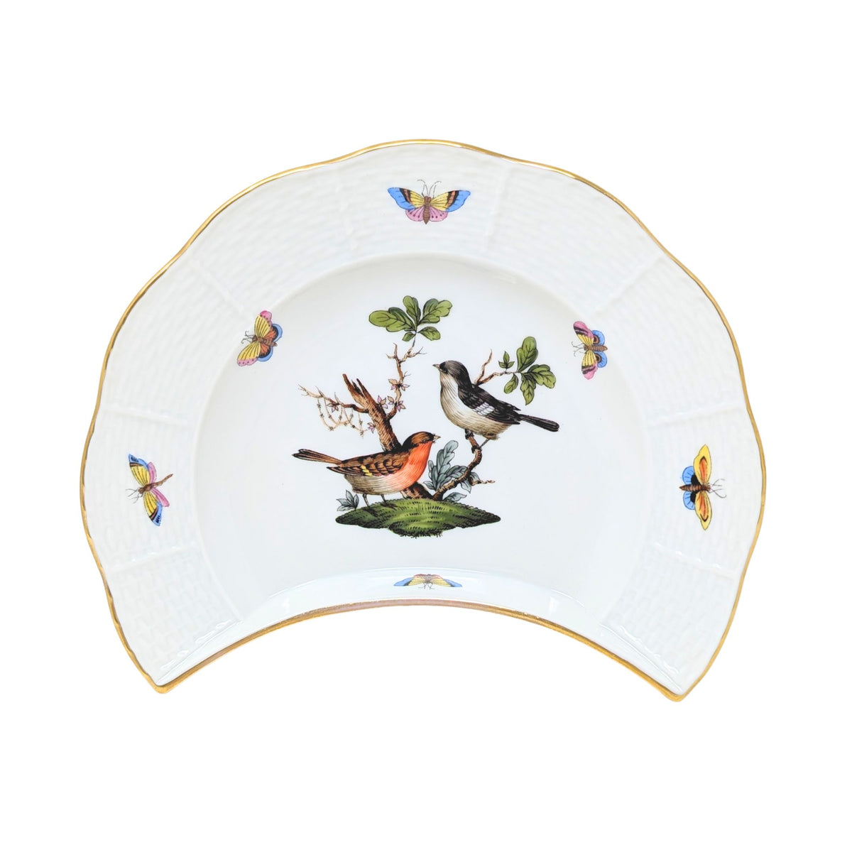Herend "Rothschild Bird" Crescent Salad Plates (4)