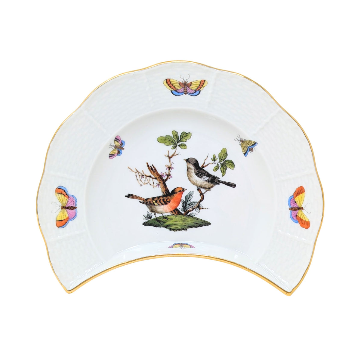 Herend "Rothschild Bird" Crescent Salad Plates (4)