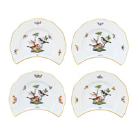 Herend "Rothschild Bird" Crescent Salad Plates (4)