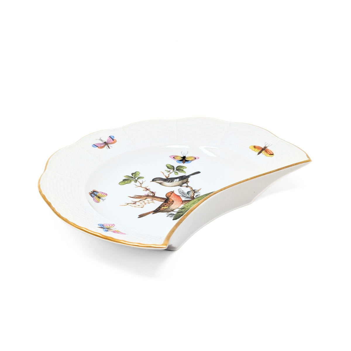 Herend "Rothschild Bird" Crescent Salad Plates (4)