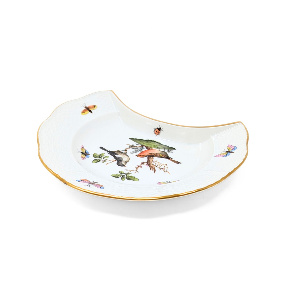 Herend "Rothschild Bird" Crescent Salad Plates (4)