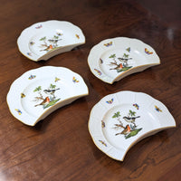 Herend "Rothschild Bird" Crescent Salad Plates (4)