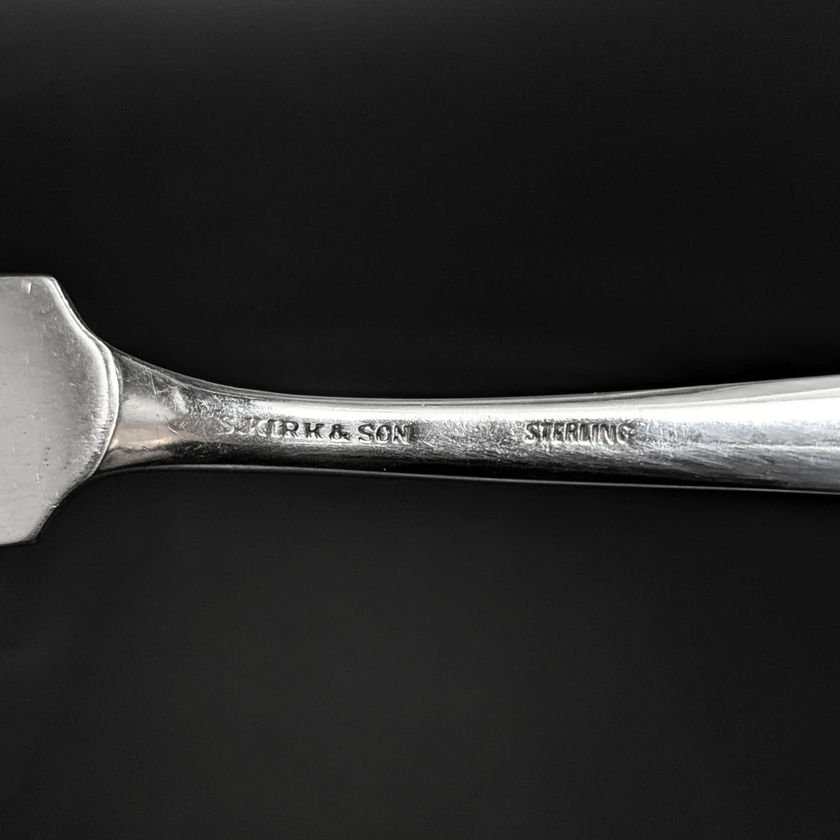 S. Kirk & Son "Repoussé" Sterling Silver Master Butter Knife (Flat Handle)