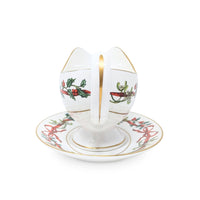Royal Worcester "Holly Ribbons" Gravy Boat & Underplate