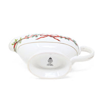 Royal Worcester "Holly Ribbons" Gravy Boat & Underplate