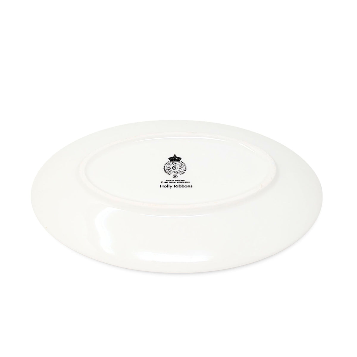 Royal Worcester "Holly Ribbons" Gravy Boat & Underplate