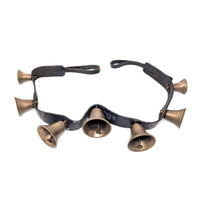 Vintage Bronze Sleigh Bell 45" Belly Strap With 7 Open Bells