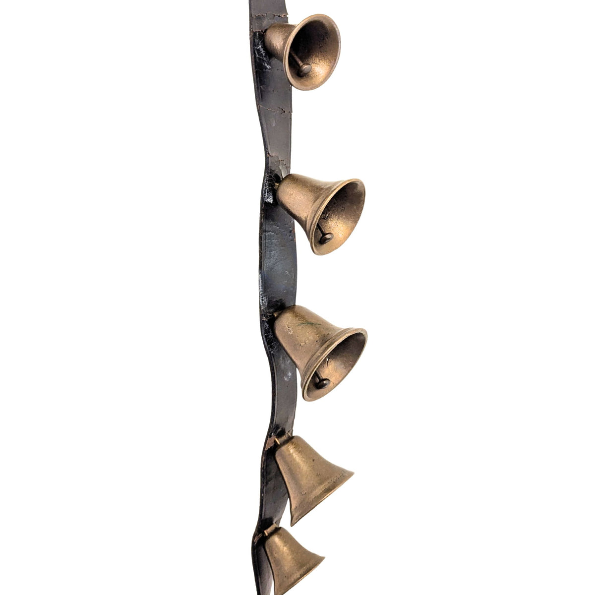 Vintage Bronze Sleigh Bell 45" Belly Strap With 7 Open Bells