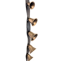 Vintage Bronze Sleigh Bell 45" Belly Strap With 7 Open Bells