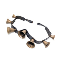 Vintage Bronze Sleigh Bell 45" Belly Strap With 7 Open Bells