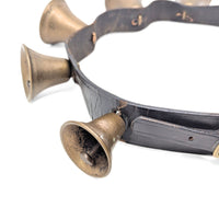 Vintage Bronze Sleigh Bell 45" Belly Strap With 7 Open Bells