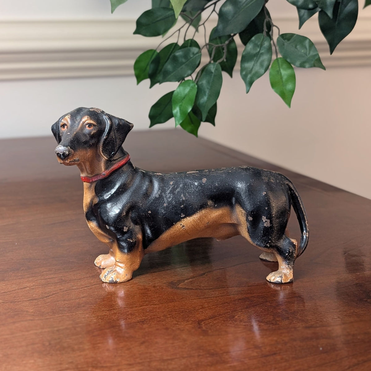 Hubley Cast Iron Dachshund Doorstop