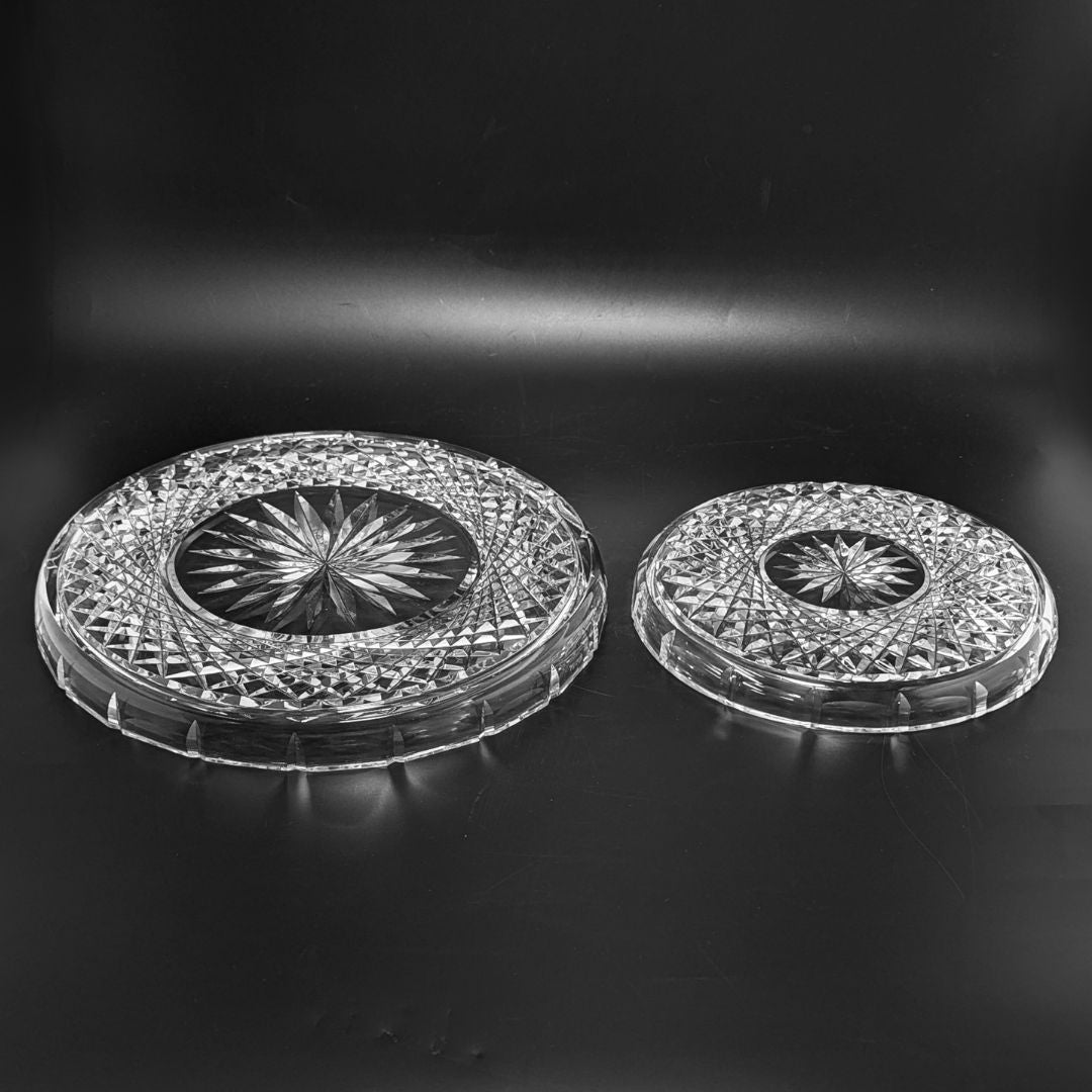 Waterford Crystal 8" & 10" Round Trays (Set of 2)