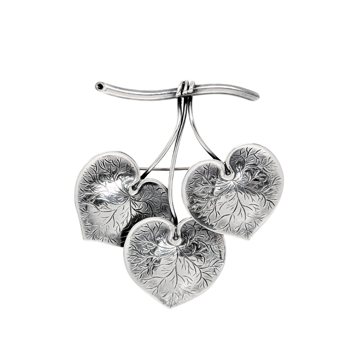 Borresen & Lassen Sterling Silver Leaf Brooch