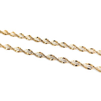 Milor Italian Sterling Gold Vermeil 4.5mm Herringbone Twist 30” Necklace