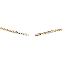 Milor Italian Sterling Gold Vermeil 4.5mm Herringbone Twist 30” Necklace