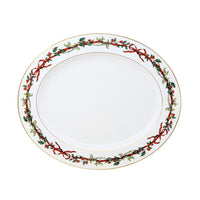Royal Worcester "Holly Ribbons" Oval 15" Platter