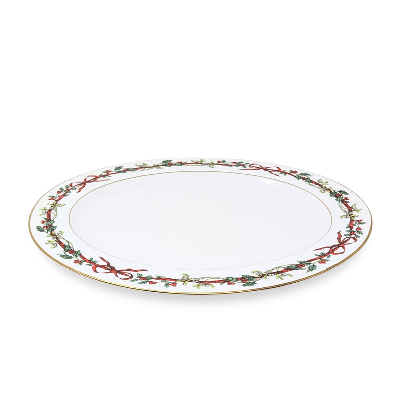 Royal Worcester "Holly Ribbons" Oval 15" Platter