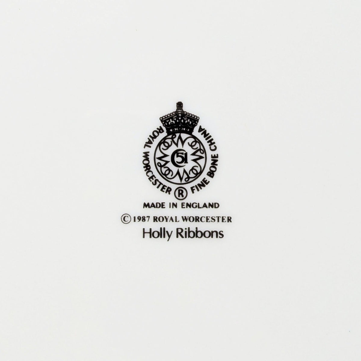 Royal Worcester "Holly Ribbons" Oval 15" Platter